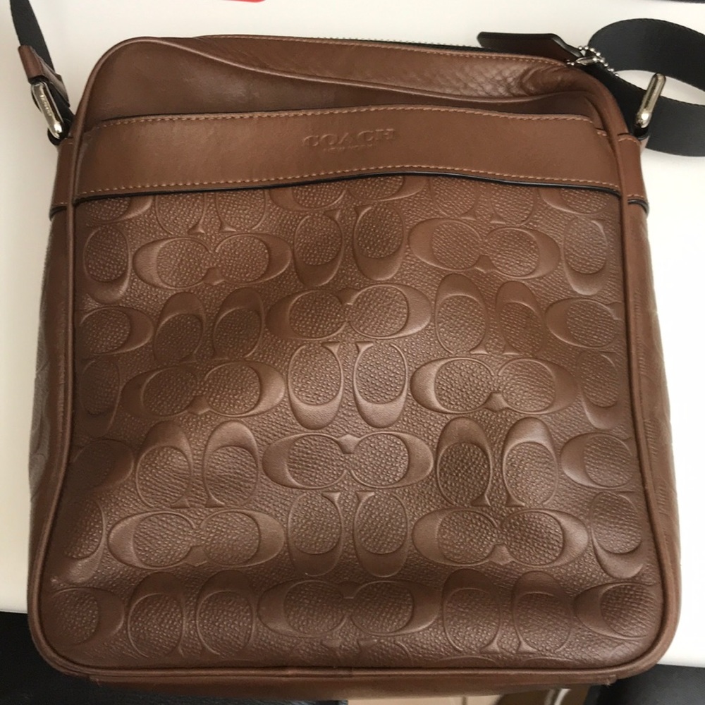 Brown coach bag for men